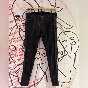 Ralph Lauren 400 Waxed With Leather Lace Detail Pants 28x27